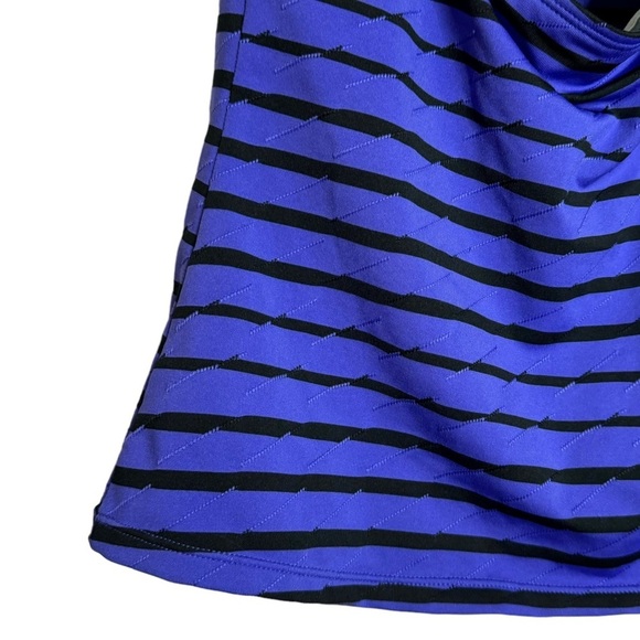 Nike Purple Black Stripes Racerback Tank Top Built in Shelf Bra Padded 6 - Picture 9 of 16